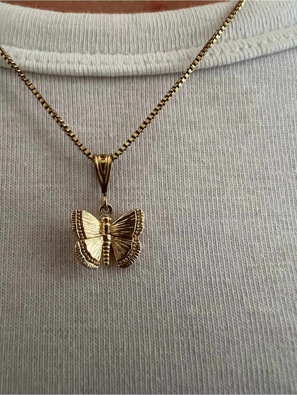 Gold Butterfly Pendant Necklace - Women Jewelry
